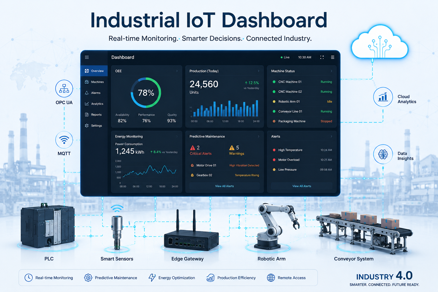 Industrial IoT Dashboard Architecture, Features, Benefits, and Real Factory Use Cases