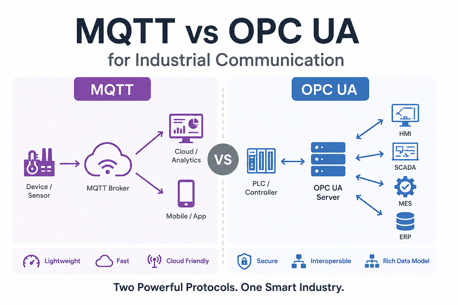 MQTT vs OPC UA Which Protocol Actually Belongs in Your Factory